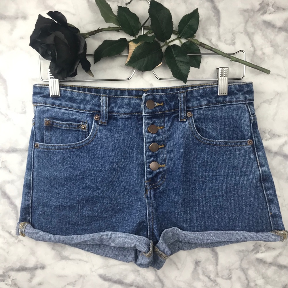 Forever 21 High Waist Button Fly Shorts